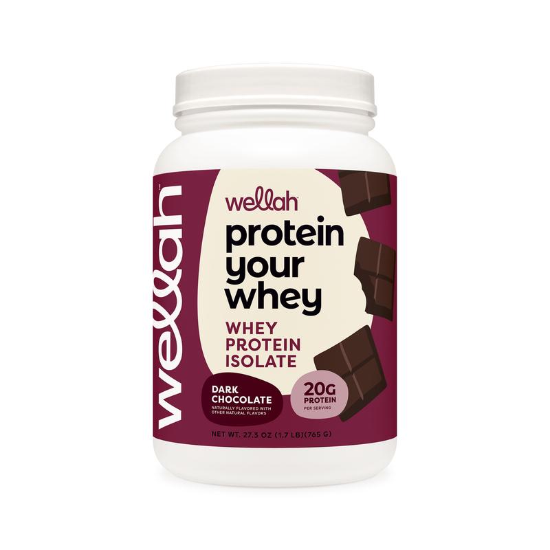Wellah Protein Your Whey - 20g of Protein in 100 Calories - 5 Simple Ingredients - Fitness, Nutrition, Dietary Supplement
