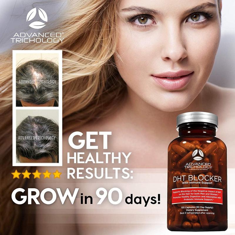 DHT Blocker - Hair Growth Supplement for Genetic Thinning for Men and Women | Approved by American Hair Loss Association | Guaranteed, Backed by 20 Years of Experience in Hair Loss Treatment Clinics
