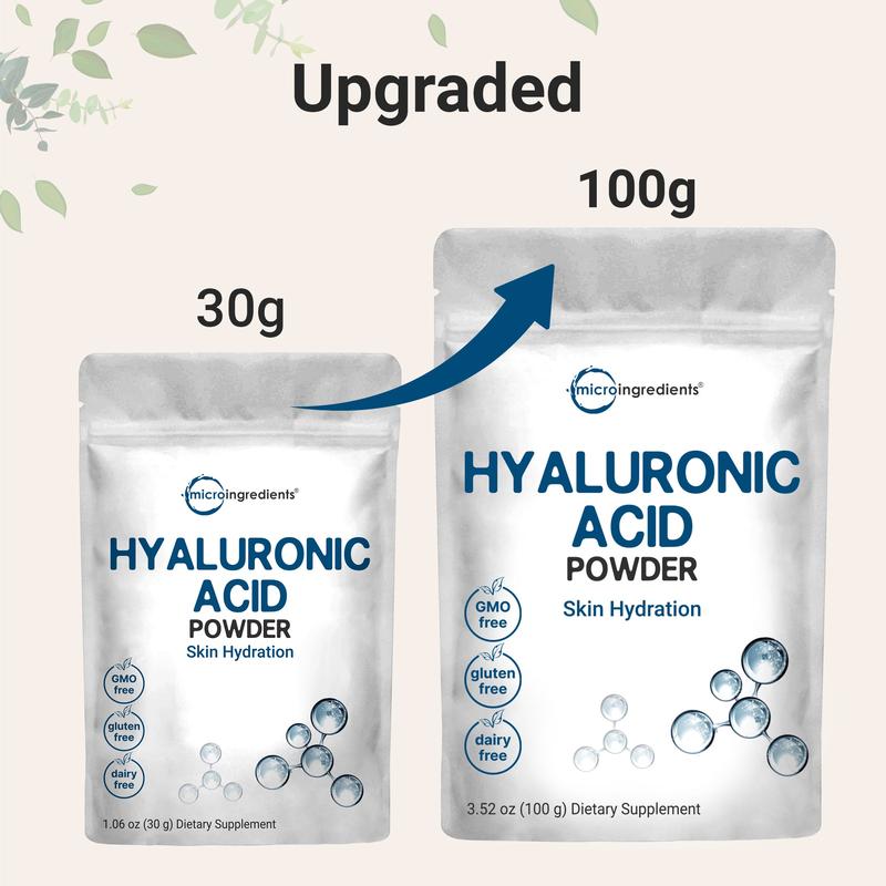 Micro Ingredients Hyaluronic Acid Powder, DIY Facial Serum, Skin Hydration Care Formula