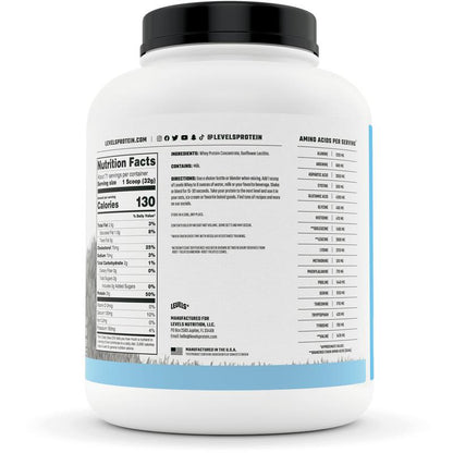 Levels Whey Protein, Grass Fed, No Artificial Ingredients, 24G of Protein